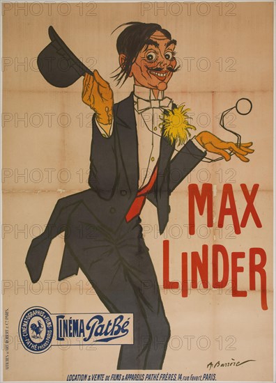 Max Linder , 1910. Creator: Barrère, Adrien (1877-1931).