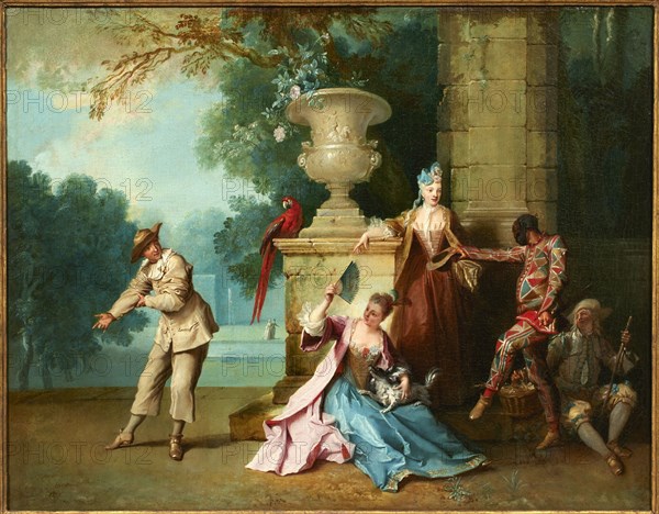 Comédiens dans un parc, ca 1719. Creator: Oudry, Jean-Baptiste (1686-1755).