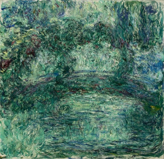 Japanese Bridge over the Water-Lily Pond in Giverny, 1920-1924. Creator: Monet, Claude (1840-1926).