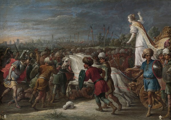 Armida in the battle against the Saracens, 1628-1630. Creator: Teniers, David, the Younger (1610-1690).