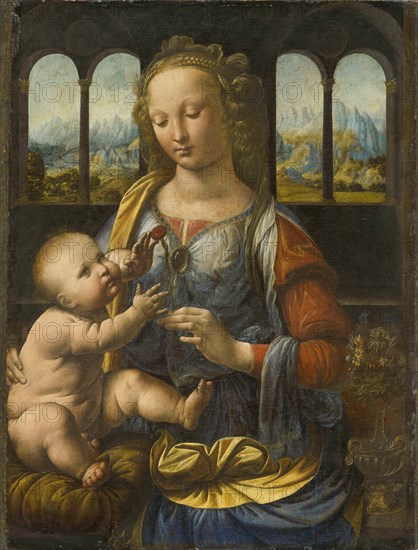 Madonna with the Carnation , ca 1475-1478. Creator: Leonardo da Vinci (1452-1519).