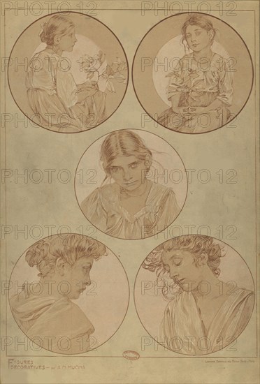 Figures décoratives, 1902. Creator: Mucha, Alfons Marie (1860-1939).