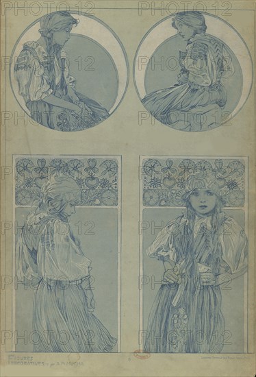 Figures décoratives, 1902. Creator: Mucha, Alfons Marie (1860-1939).