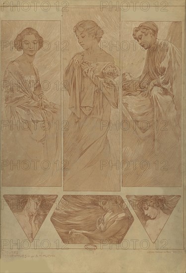 Figures décoratives, 1902. Creator: Mucha, Alfons Marie (1860-1939).