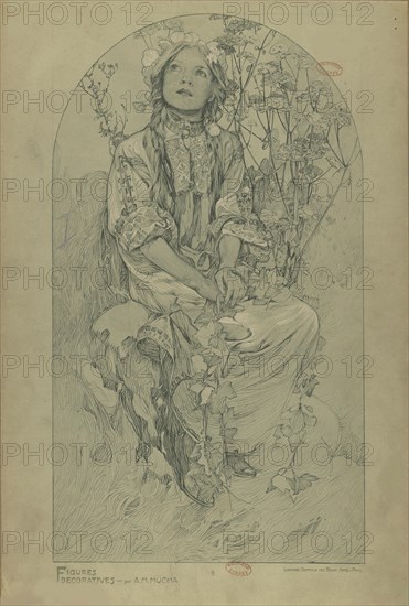 Figures décoratives, 1902. Creator: Mucha, Alfons Marie (1860-1939).