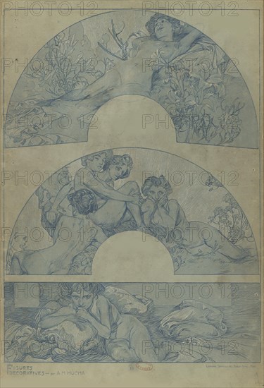 Figures décoratives, 1902. Creator: Mucha, Alfons Marie (1860-1939).