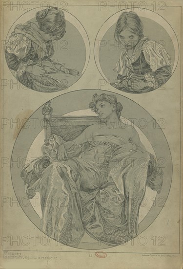 Figures décoratives, 1902. Creator: Mucha, Alfons Marie (1860-1939).