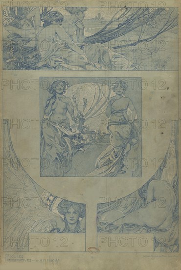 Figures décoratives, 1902. Creator: Mucha, Alfons Marie (1860-1939).