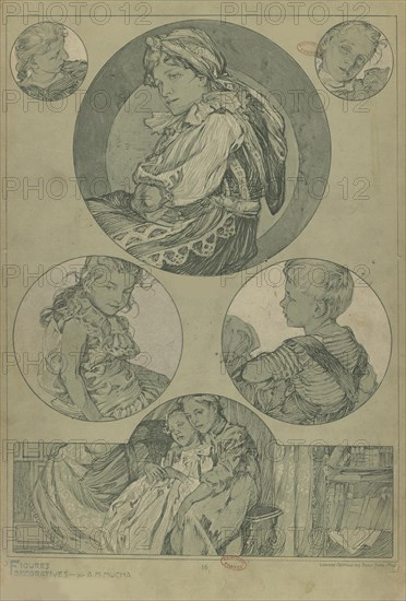 Figures décoratives, 1902. Creator: Mucha, Alfons Marie (1860-1939).