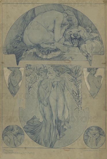 Figures décoratives, 1902. Creator: Mucha, Alfons Marie (1860-1939).