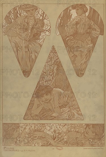 Figures décoratives, 1902. Creator: Mucha, Alfons Marie (1860-1939).