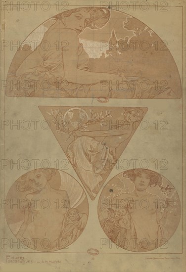 Figures décoratives, 1902. Creator: Mucha, Alfons Marie (1860-1939).