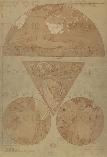 Figures décoratives, 1902. Creator: Mucha, Alfons Marie (1860-1939).