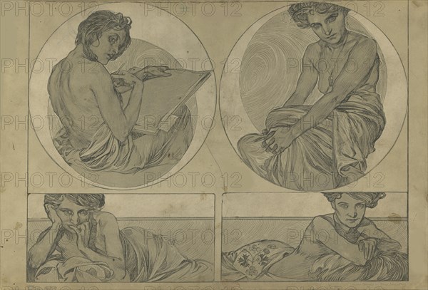 Figures décoratives, 1902. Creator: Mucha, Alfons Marie (1860-1939).