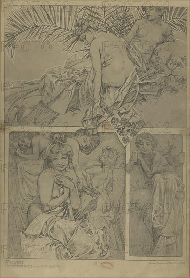 Figures décoratives, 1902. Creator: Mucha, Alfons Marie (1860-1939).