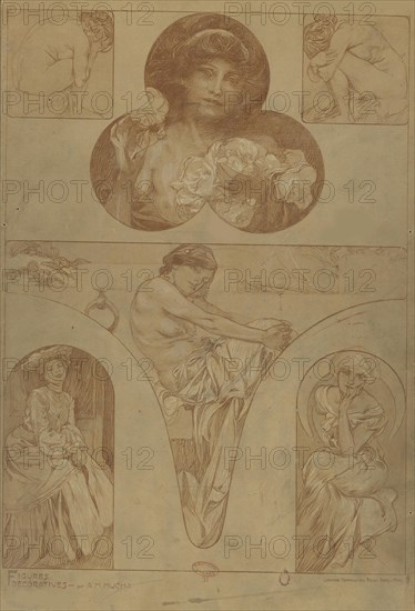 Figures décoratives, 1902. Creator: Mucha, Alfons Marie (1860-1939).