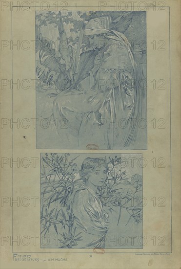 Figures décoratives, 1902. Creator: Mucha, Alfons Marie (1860-1939).