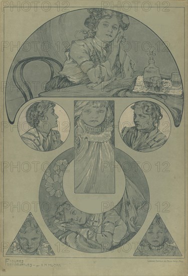 Figures décoratives, 1902. Creator: Mucha, Alfons Marie (1860-1939).