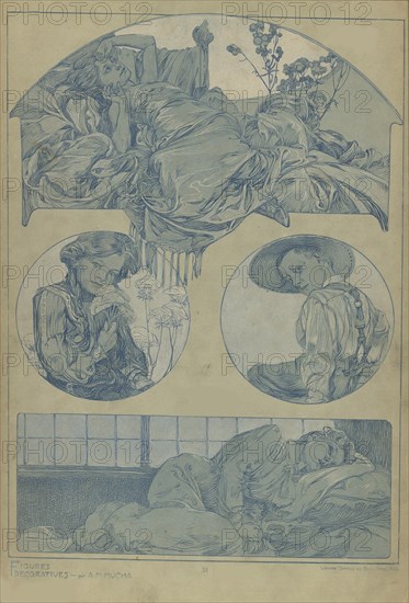 Figures décoratives, 1902. Creator: Mucha, Alfons Marie (1860-1939).