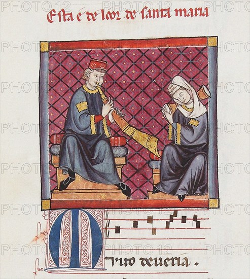 Illustration from the codex of the Cantigas de Santa Maria, c. 1280. Creator: Anonymous.