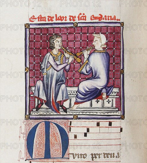 Illustration from the codex of the Cantigas de Santa Maria, c. 1280. Creator: Anonymous.