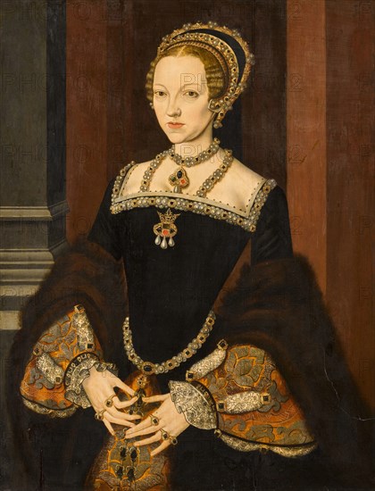 Portrait of Katherine Parr (1512-1548), Queen of England and Ireland , 1547. Creator: Master John (active 1544-1545).