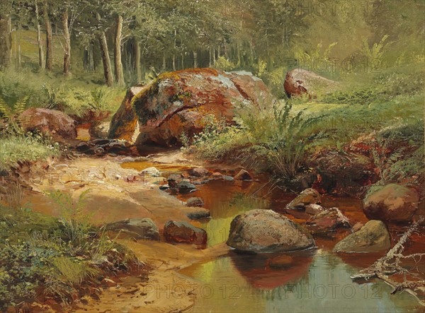 Spring landscape by a bending brook. Creator: Shishkin, Ivan Ivanovich (1832-1898).