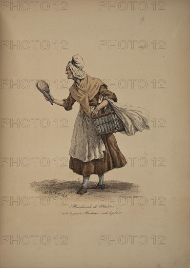 Marchande de plaisirs. From the Series "Cris de Paris" (The Cries of Paris), 1815. Creator: Vernet, Carle (1758-1836).