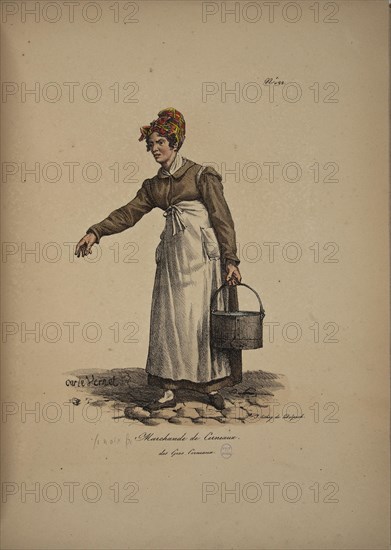 Kernels seller. From the Series "Cris de Paris" (The Cries of Paris), 1815. Creator: Vernet, Carle (1758-1836).