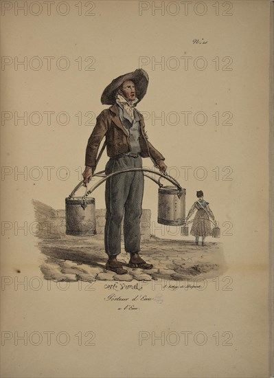 Water Bearer. From the Series "Cris de Paris" (The Cries of Paris), 1815. Creator: Vernet, Carle (1758-1836).