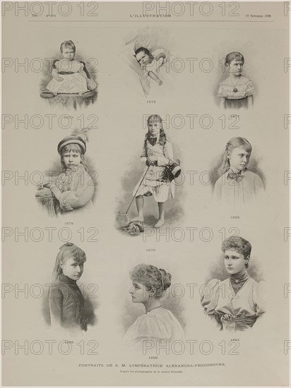 Portraits of Empress Alexandra Fyodorovna of Russia (1872-1918), 1896. Creator: Anonymous.