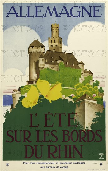 Allemagne. L'Eté sur les bords du Rhin, ca 1935. Creator: Hohlwein, Ludwig (1874-1949).