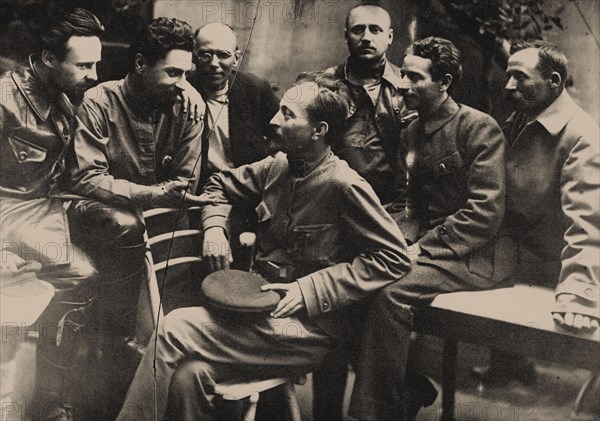 Felix Dzerzhinsky (1877-1926) and members of the Cheka college, 1918-1919. Creator: Unknown photographer.