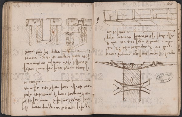 Bridge over the Golden Horn. From Paris Manuscript L, 1502. Creator: Leonardo da Vinci (1452-1519).