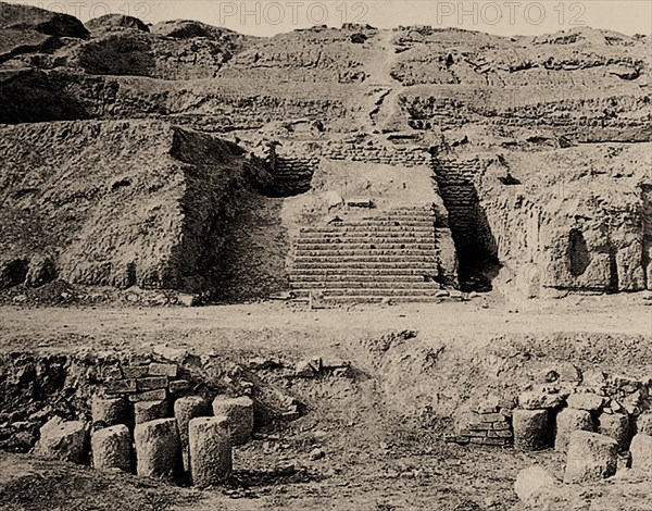 The stairs of Surkh Kotal Temple. Creator: Unknown photographer.