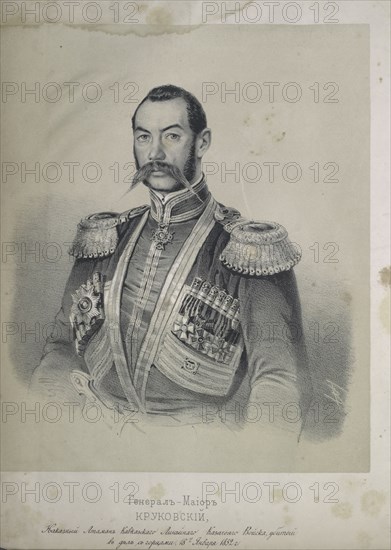 Felix Antonowitsch Krukowski (1804-1852), major general, ataman of the Caucasian line army. Creator: Timm, Wassili (George Wilhelm) (1820-1895).