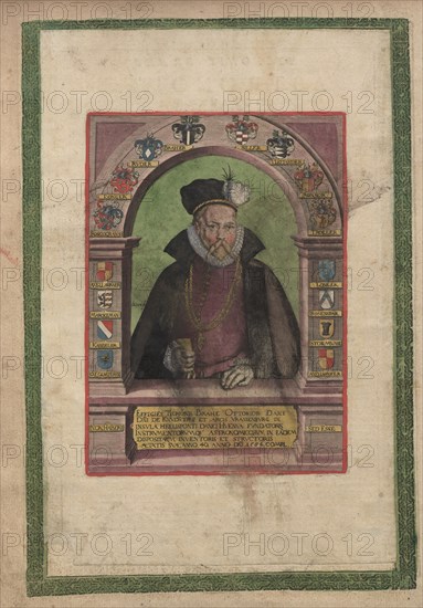 Portrait of Tycho Brahe (1546-1601). From Astronomiae Instauratae Mechanica, 1598. Creator: Unknown artist.