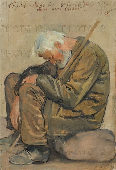 The tired of life. study, 1887. Creator: Hodler, Ferdinand (1853-1918).