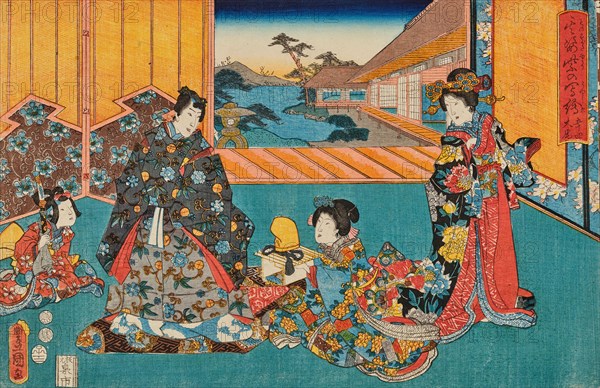 The End (Daibi), from the series "The Magic Lanterns of the Red Figure" (Sono sugata..., 1852. Creator: Kunisada (Toyokuni III.), Utagawa (1786-1865).