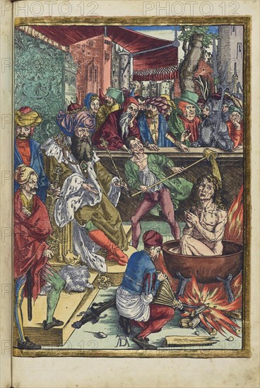 Martyrdom of the Evangelist John. From the Apocalypse (Revelation of John), 1511. Creator: Dürer, Albrecht (1471-1528).
