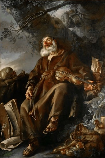 The sleeping hermit, 1750. Creator: Vien, Joseph Marie (1716-1809).