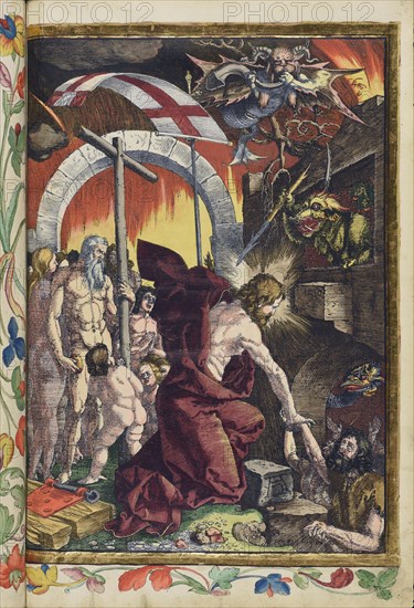 Christ descends into the underworld (limbo). From the Great Passion (Passio domini nostri Jesu),1511 Creator: Dürer, Albrecht (1471-1528).