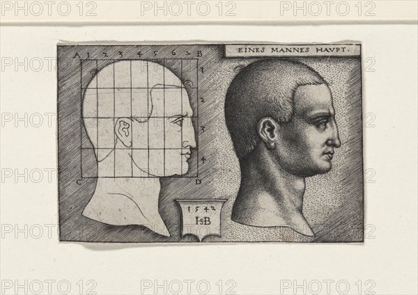 Profile study of a man's head, 1542. Creator: Beham, Hans Sebald (1500-1550).