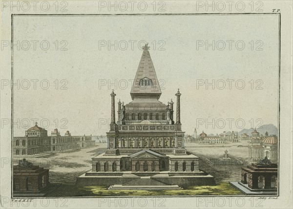 The Mausoleum at Halicarnassus, 1801. Creator: Fischer von Erlach, Joseph Emanuel (1693-1742).