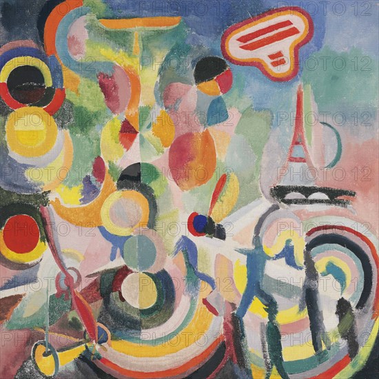 Homage to Blériot (study), 1914. Creator: Delaunay, Robert (1885-1941).