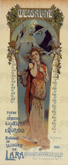 Poster for the opera Messaline by Isidore de Lara, 1899. Creator: Lorant-Heilbronn, Vincent (1874-1912).