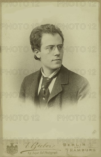 Portrait of composer Gustav Mahler (1860-1911), 1896. Creator: Fotoatelier Emil Bieber, Hamburg .
