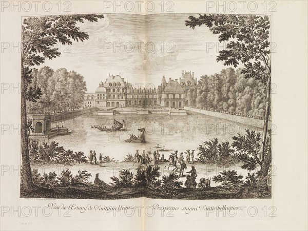 View of the Fontainebleau Palace, 1666. Creator: Silvestre, Israël, the Younger (1621-1691).