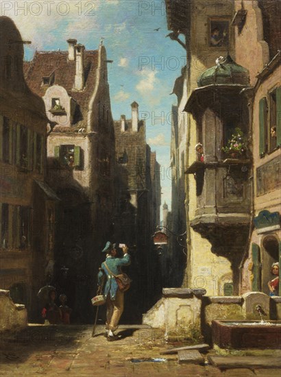 Postman, c.1860. Creator: Spitzweg, Carl (1808-1885).