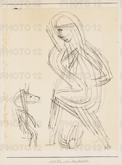 accompanied by the animal, 1926. Creator: Klee, Paul (1879-1940).